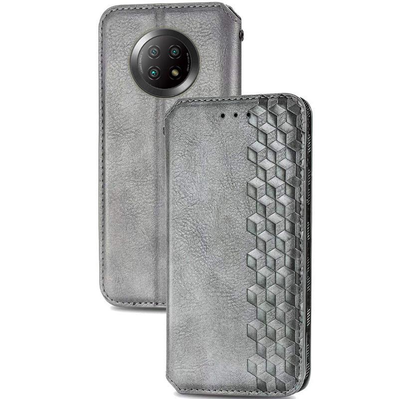 Чехол-книжка кожаный GETMAN Cubic (PU) для Xiaomi Redmi Note 9 5G Серый (159834) - фото 3 Чехол-книжка кожаный GETMAN Cubic (PU) для Xiaomi Redmi Note 9 5G Серый (159834) - фото 3