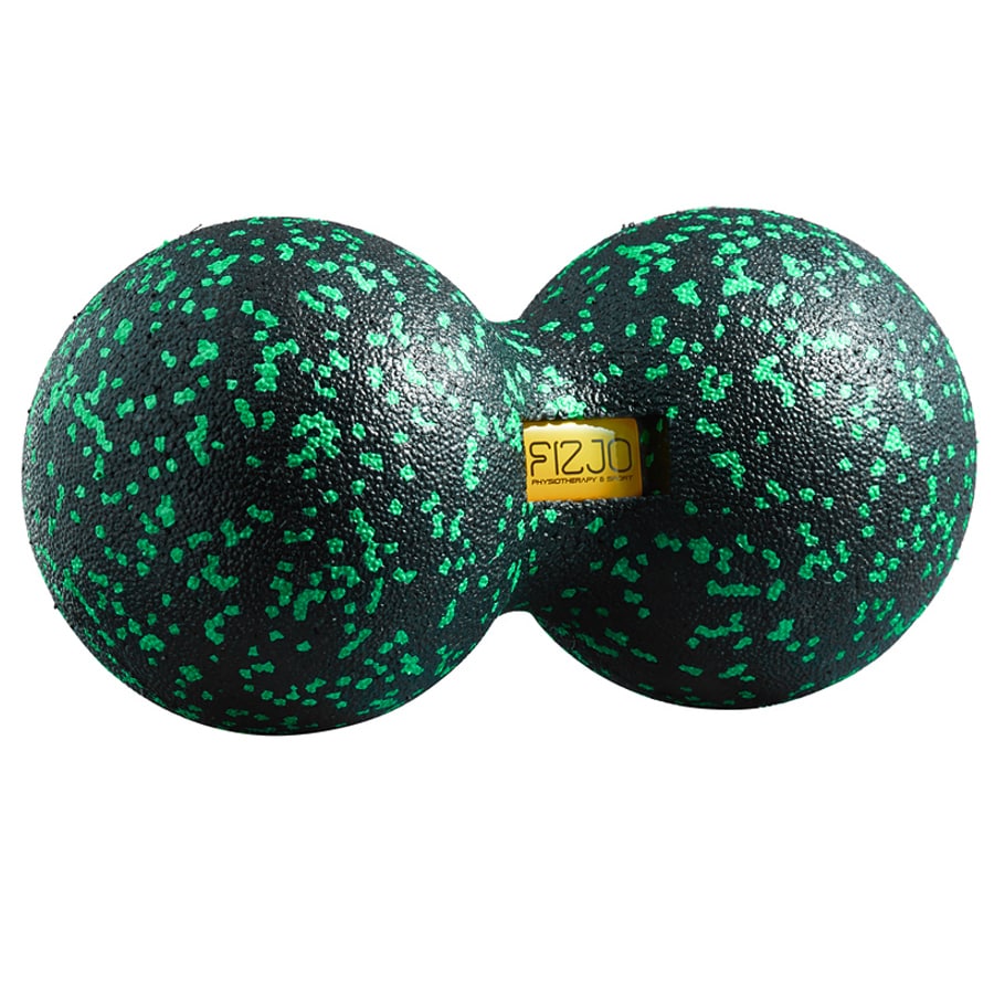 Масажний м'яч 4fizjo EPP DuoBall 12 подвійний Black/Green (4FJ1325)