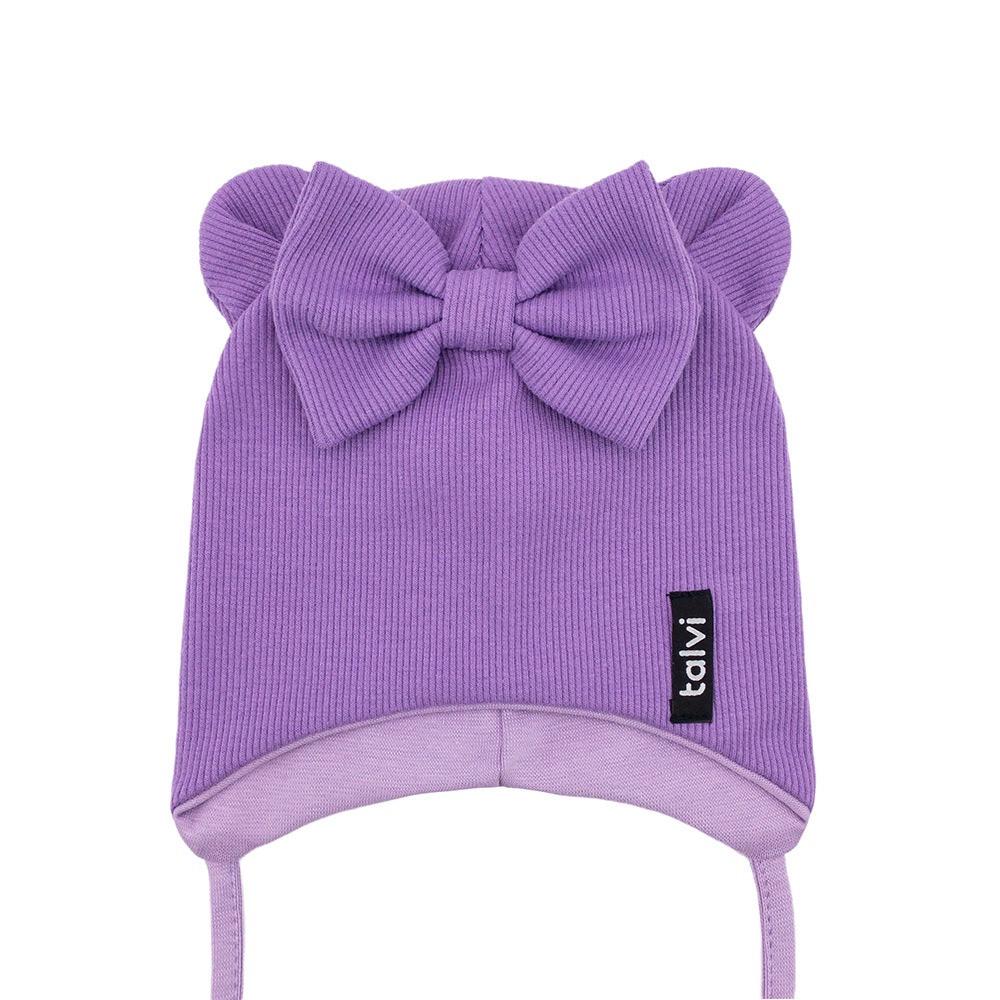 Детская шапка Luxyart Бант р. 44-46 на 6-15 мес. Лавандовый (TC-505)