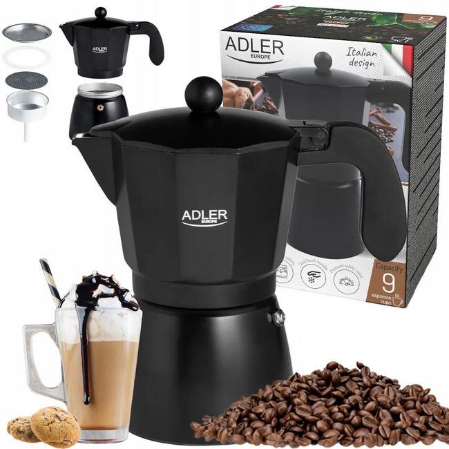 Кофеварка гейзерная Adler AD 4420 520 мл Black (iz15426) - фото 2 Кофеварка гейзерная Adler AD 4420 520 мл Black (iz15426) - фото 2