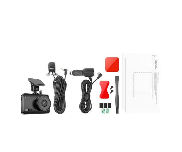 Відеореєстратор автомобільний Hoco DV3 24,5" IPS та камера заднього виду Black - фото 9