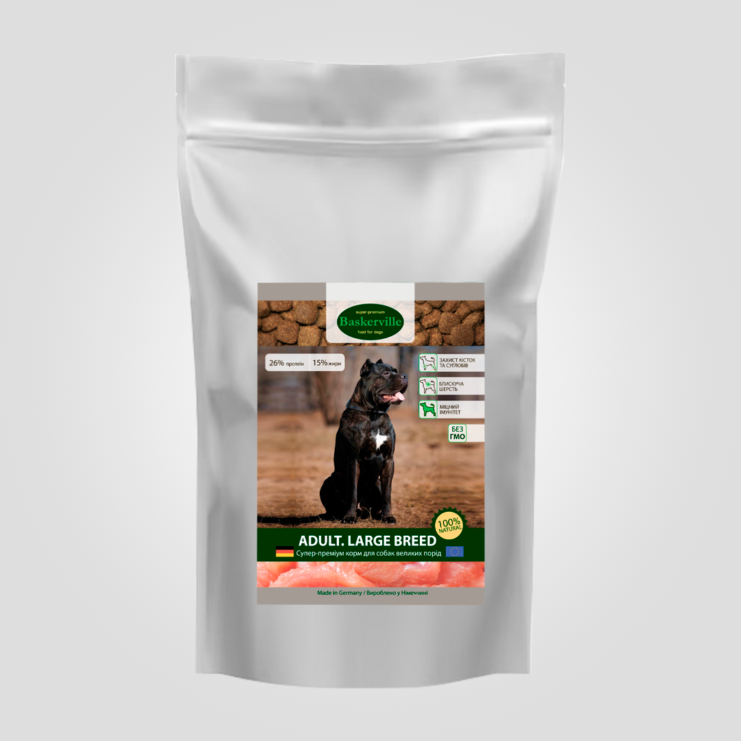 Корм сухий Baskerville Large Breed для собак великих порід 1 кг (25985443) Корм сухий Baskerville Large Breed для собак великих порід 1 кг (25985443)