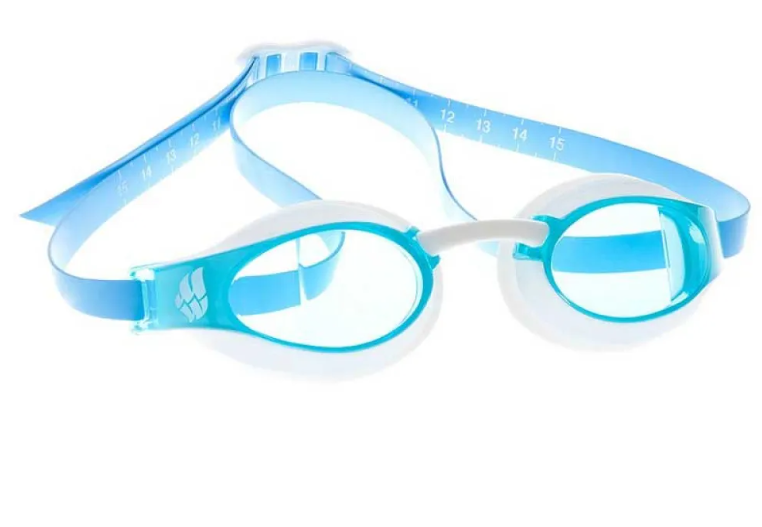 Окуляри для плавання MadWave X-LOOK M045404008 полікарбонат силікон блакитний/білий