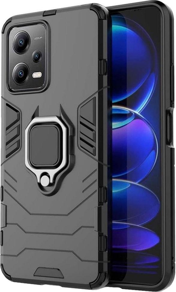Противоударный чехол Xiaomi Redmi Note 12 Pro+ 5G (подставка кольцо) Black (35037-2B)