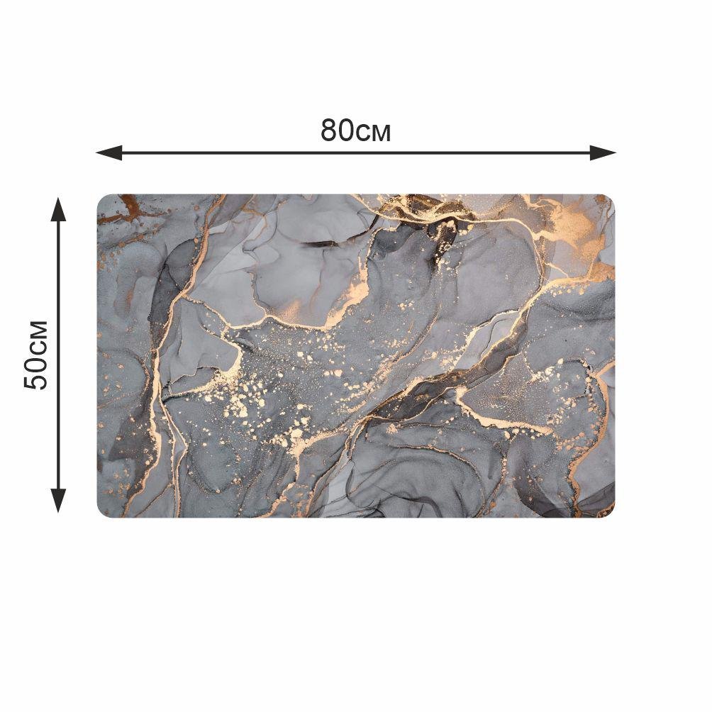 Коврик для ванной комнаты Aquarius Диатомитовый мрамор 50х80 см Серый (300077) - фото 2
