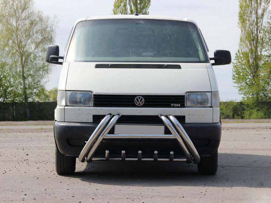 Кенгурятник WT01 CAN для Volkswagen T4 Transporter нержавеющая сталь Хром