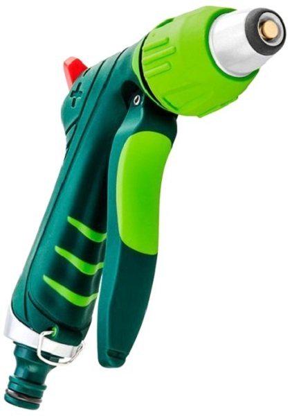 Зрошувач ручний Verto пістолетний 1/2-3/4" 1 функція регулювання форми струменя води (15G706) - фото 2