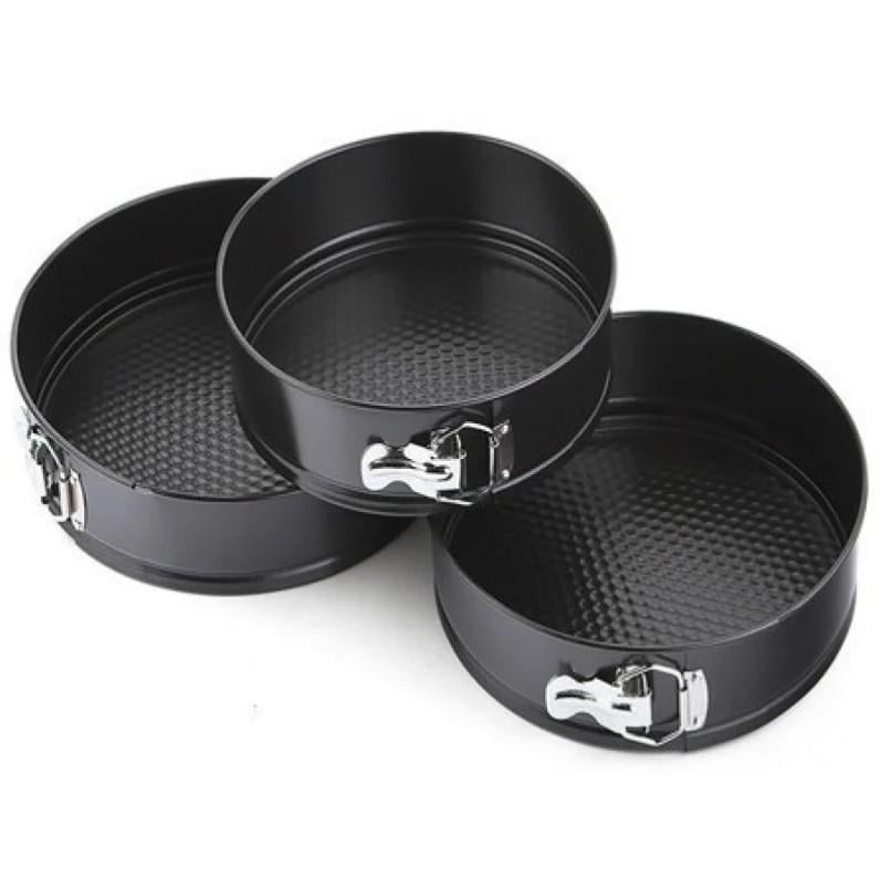 Набор форм для десертов и выпечки Unique круглые металлические 3 шт. 24/26/28 см (29518813)