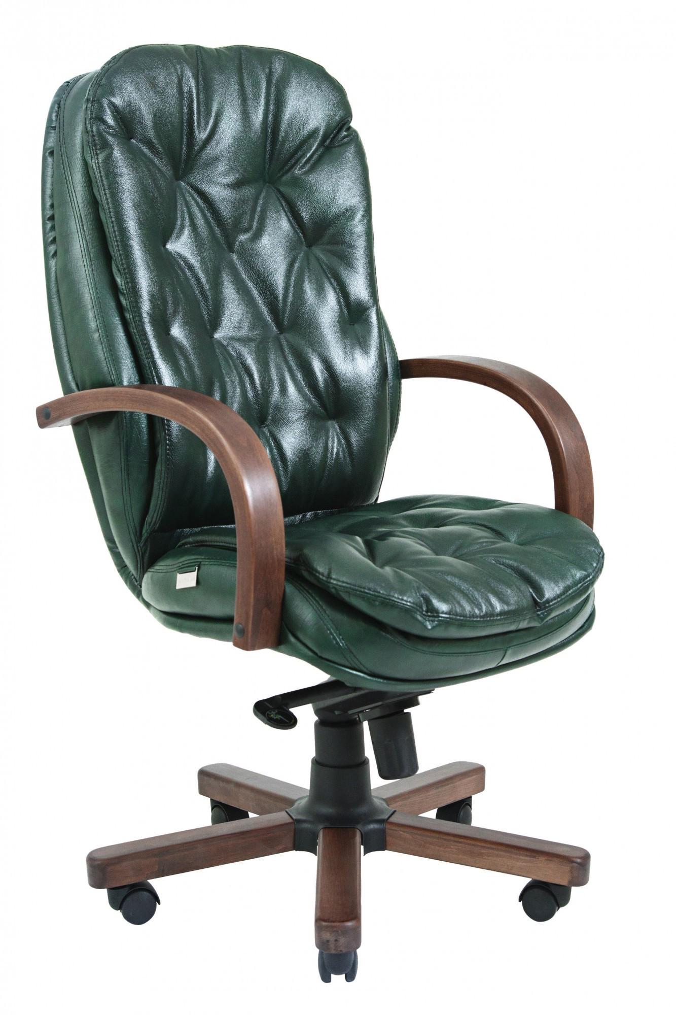 Кресло офисное компьютерное Венеция Мадрас Green India Wood M1 Tilt Зеленый