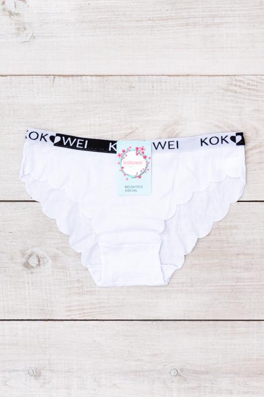 Труси-сліпи жіночі з хвилястим краєм Носи Своє XXL Білий (15984)