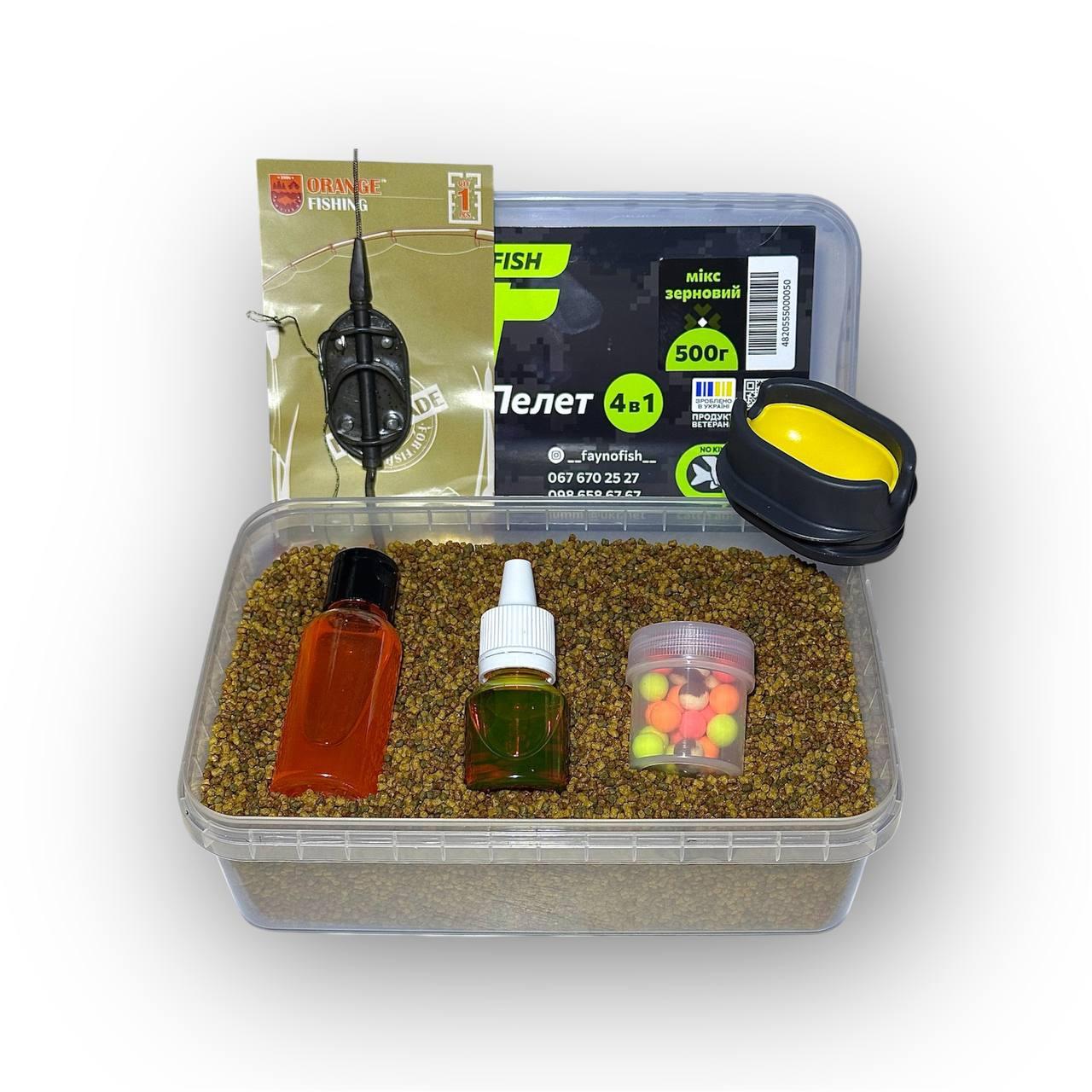 Методный пеллетс метод микс Fayno Fish зерновой микс 6в1 500 г (2899849946)