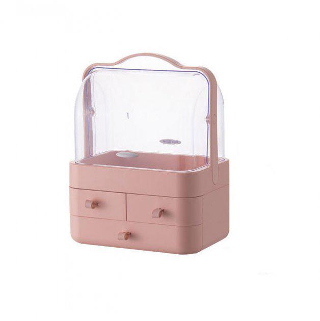 Органайзер для косметики YM206-2 Three Drawers 4 секции Розовый