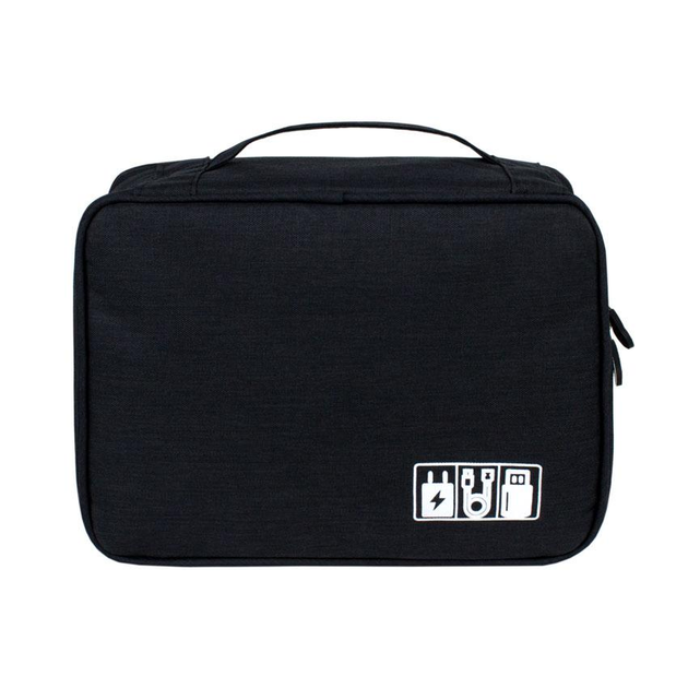 Органайзер для кабелей дорожный 24,5х18х10 см Черный (2525336395)