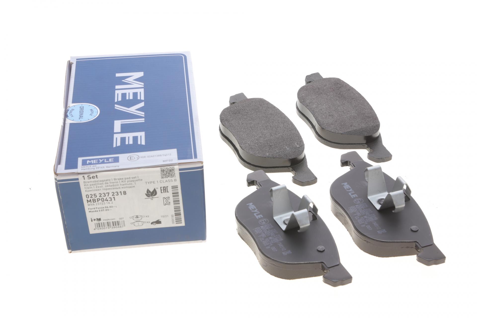 Колодки тормозные передние Meyle Ford Focus II-III/Kuga/Connect/Mazda 3/5/Volvo C30/C70/S40 03- (025 237 2318 MEYLE)