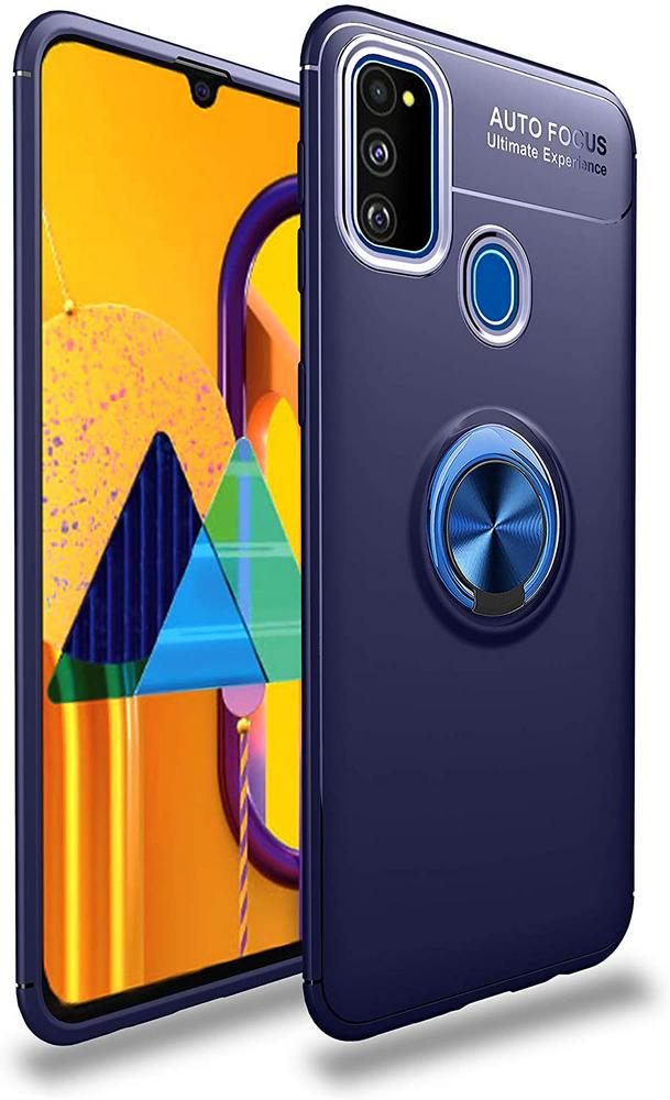 Чехол с кольцом Auto Focus для Samsung Galaxy M31 M315 Blue (12939-28)