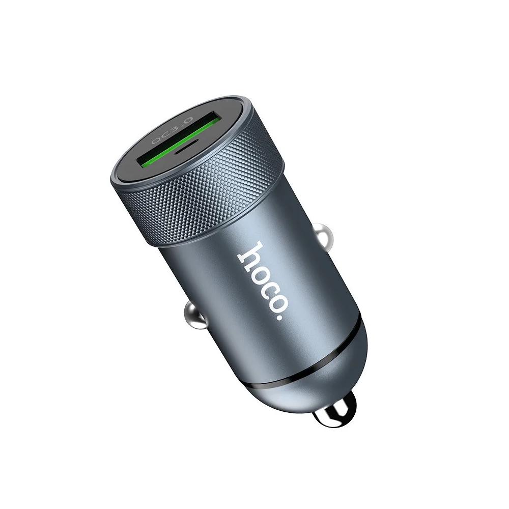 Зарядний пристрій автомобільний Hoco Z32 Speed Up single port QC 3.0 car charger Metal-gray (05711) Зарядний пристрій автомобільний Hoco Z32 Speed Up single port QC 3.0 car charger Metal-gray (05711)