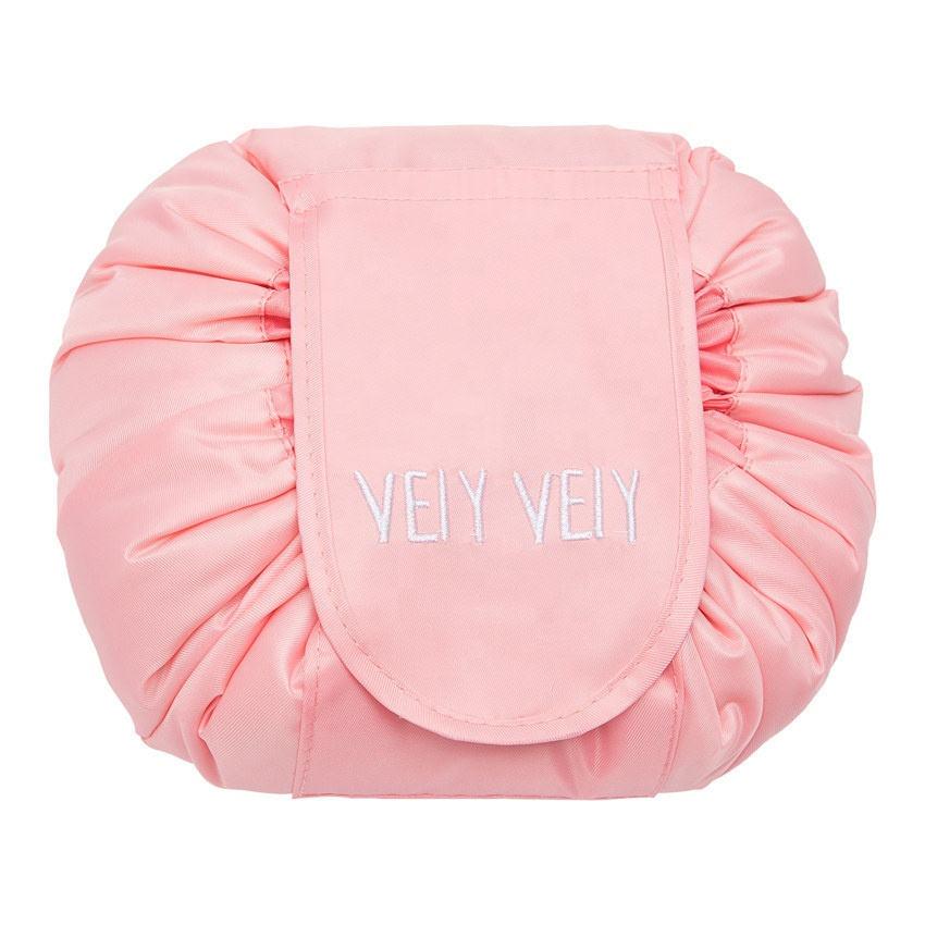 Косметичка-несессер ленивая Stenson XS038 23 см на затяжке Pink (12773976)