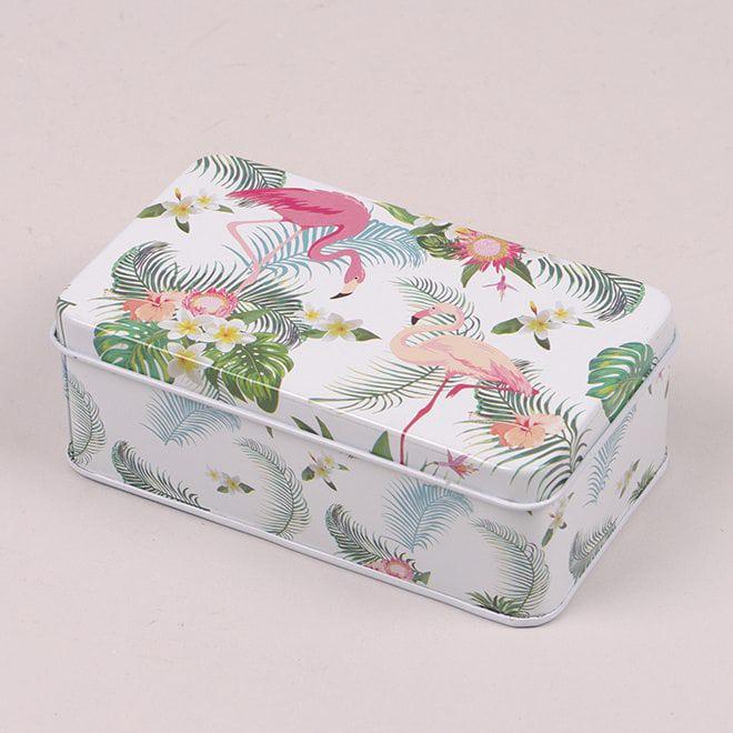 Коробочка металлическая Flora Фламинго для хранения мелочей (25221)