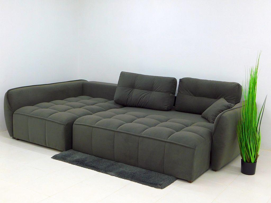 Диван розкладний кутовий у вітальню/спальню Вуді Конті з довгою боковиною дерево/ламінована ДСП/тканина Темно-сірий - фото 3 Диван розкладний кутовий у вітальню/спальню Вуді Конті з довгою боковиною дерево/ламінована ДСП/тканина Темно-сірий - фото 3