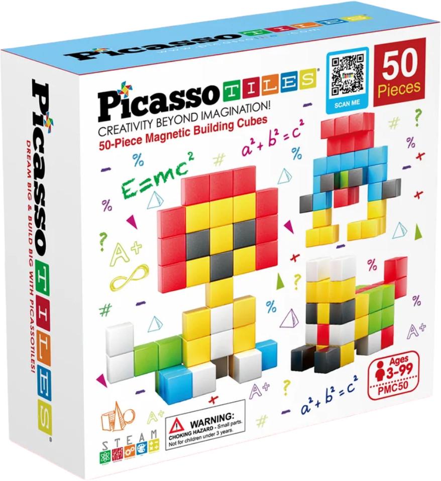 Конструктор магнитный BUILDING CUBES PMC50/23645 PICASSO TILES 50 деталей в коробке