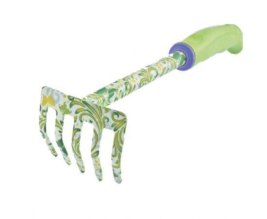 Граблі Palisad FLOWER GREEN 5-зубі сталеві пластикові рукоятки 85х310 мм (620398)