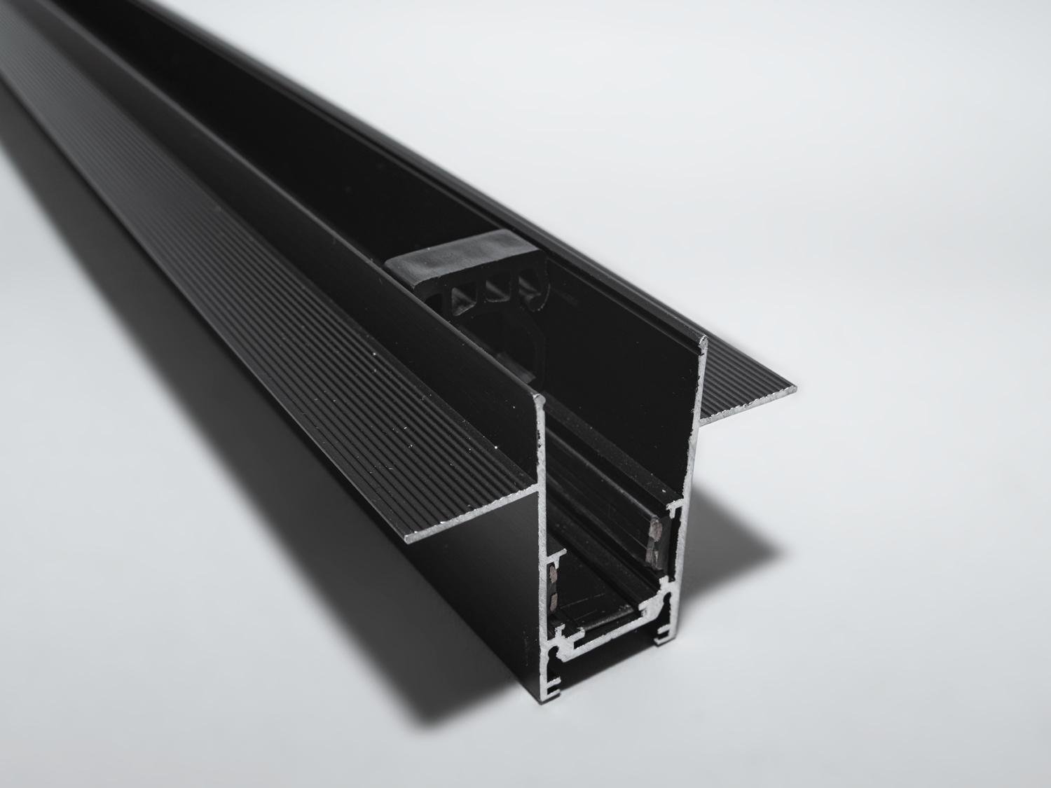 Рейлинг-шинопровод для магнитной трековой системы для гипсокартона 1 м (QY-CX103B-20-1M-BK)