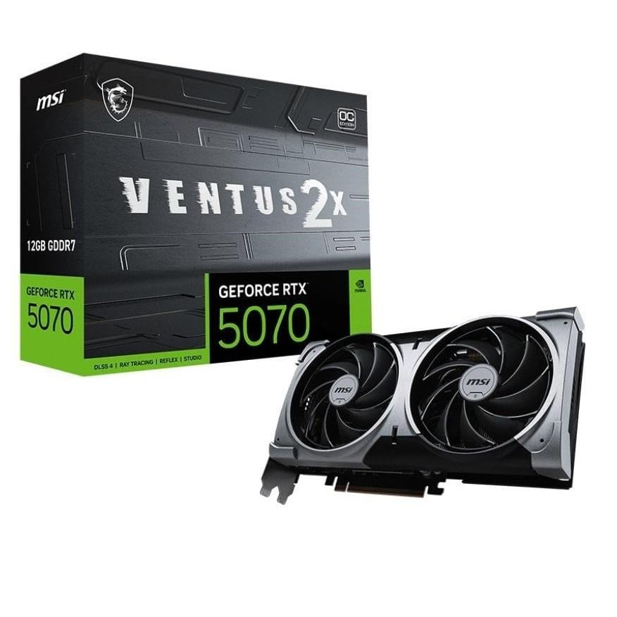 Відеокарта MSI GF RTX 5070 12GB GDDR7 Ventus 2X OC (MSIV5070)