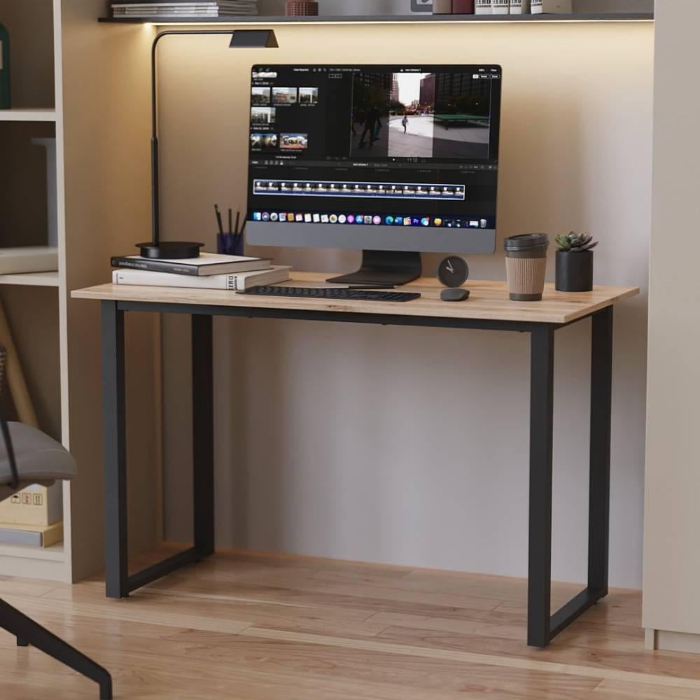 Письменный стол Ferrum-decor Кнап 2 металл/ДСП 16 мм 750x1400x700 мм Черный/Дуб Сан-Марино (FRD-106427) Письменный стол Ferrum-decor Кнап 2 металл/ДСП 16 мм 750x1400x700 мм Черный/Дуб Сан-Марино (FRD-106427)