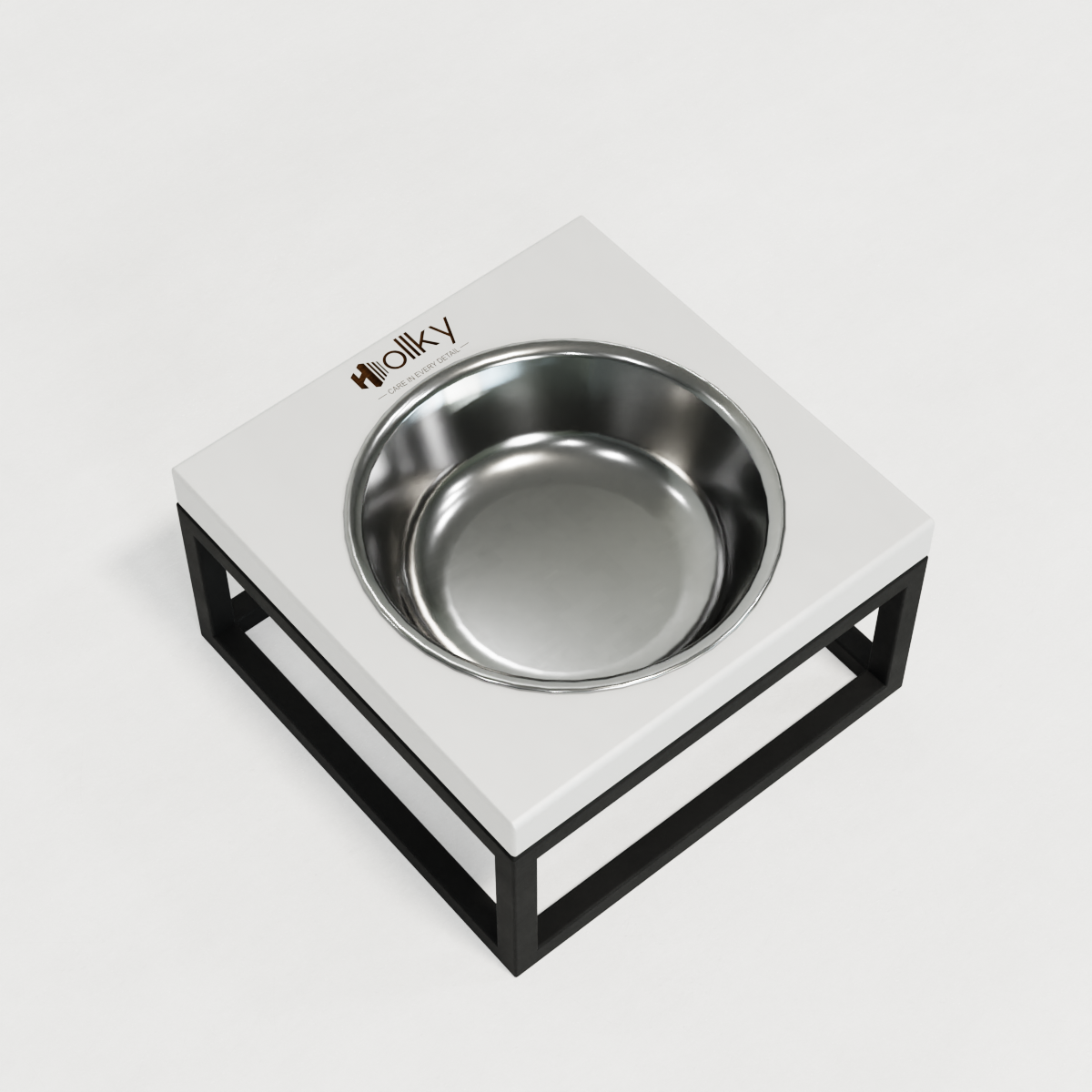 Миска на подставке для кошек и маленьких собак Hollky Base Solo S 0,45 л (S-18187-BLWH) - фото 5 Миска на подставке для кошек и маленьких собак Hollky Base Solo S 0,45 л (S-18187-BLWH) - фото 5