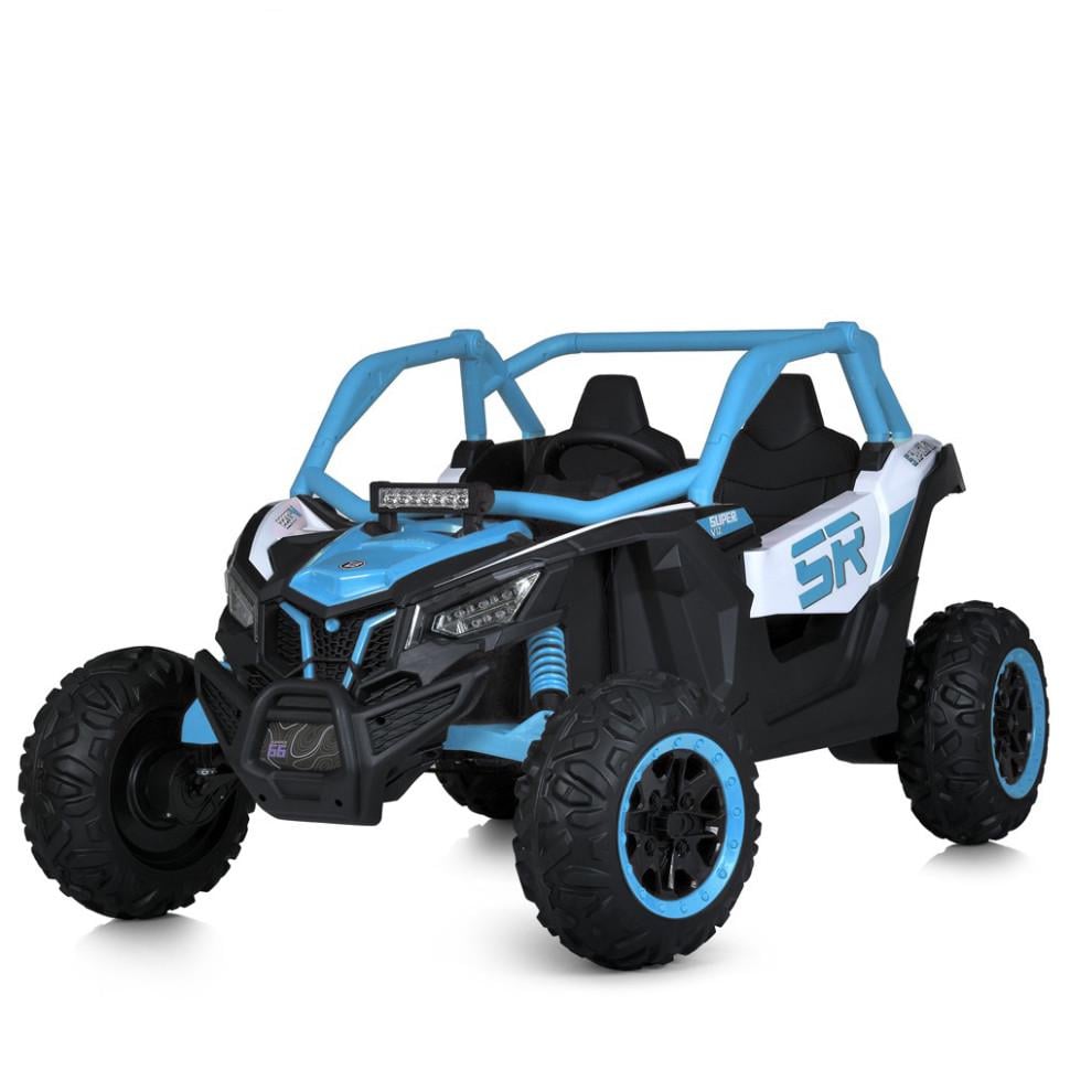 Детский электромобиль Bambi Джип до 60 кг с пультом двухместный Голубой (DE-169-E-371)