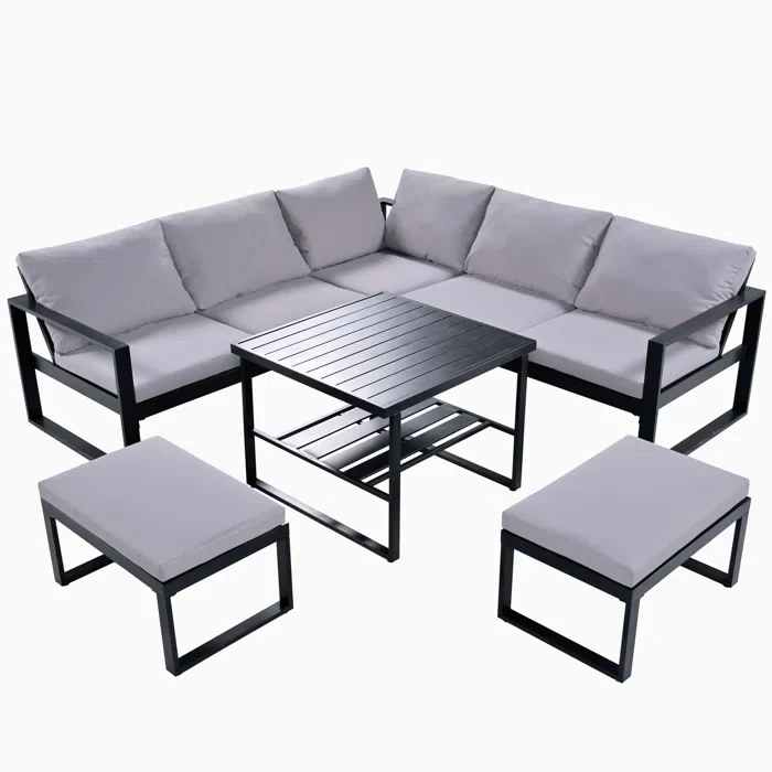 Комплект уличной мягкой мебели в стиле Loft с металлическим каркасом (KS-1390)