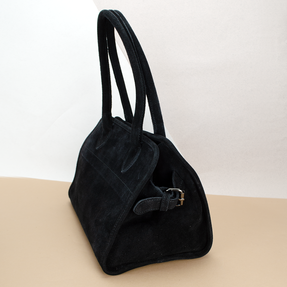 Сумка женская Virginia Conti 03802 замшевая с 2 ручками Черный (2401874939) - фото 3 Сумка женская Virginia Conti 03802 замшевая с 2 ручками Черный (2401874939) - фото 3