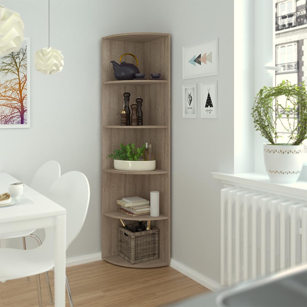 Полка угловая 40x180 5 ячеек Vicco Ecki Сонома - фото 3 Полка угловая 40x180 5 ячеек Vicco Ecki Сонома - фото 3