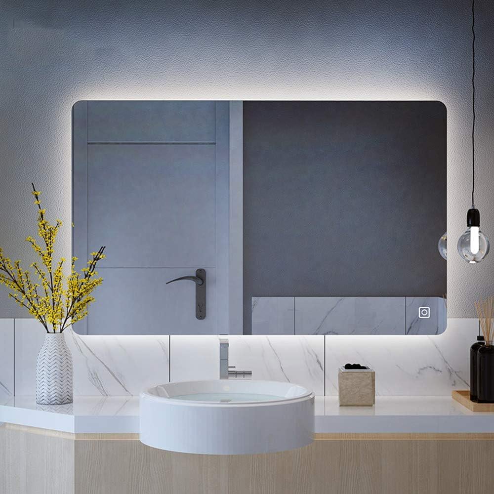 Зеркало Dim Dzerkal CRENO с LED-подсветкой и сенсорным управлением 50х70 см (9898)