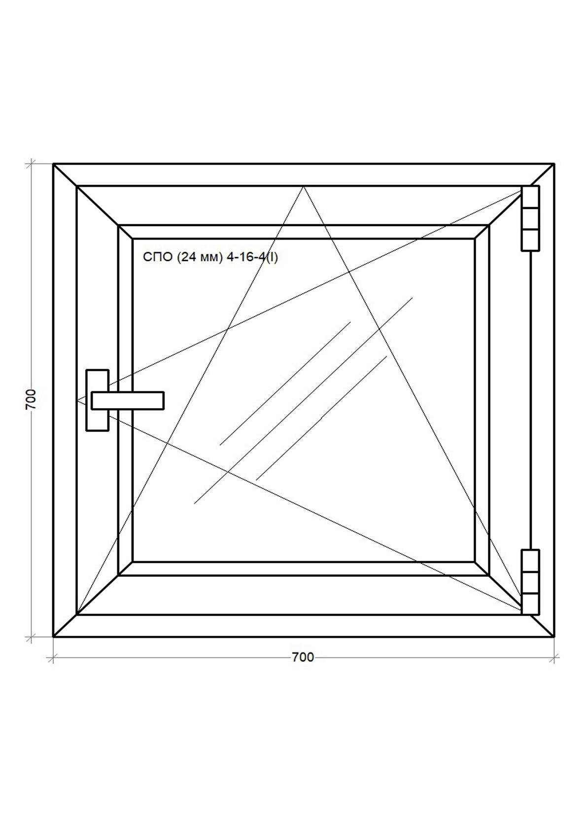 Окно металопластиковое WDS 5S поворотно-откидное 700x700 мм - фото 2 Окно металопластиковое WDS 5S поворотно-откидное 700x700 мм - фото 2