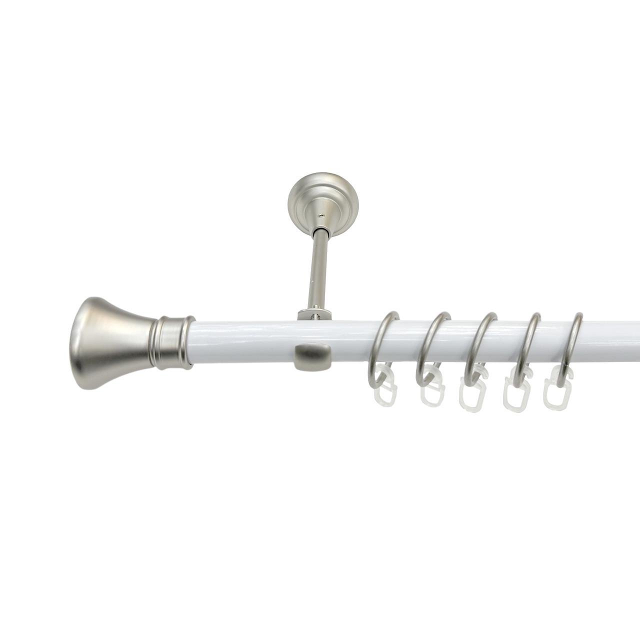 Карниз для штор Orvit Люксор однорядний 19 мм 240 см Білий/Сатин (009-1080) Карниз для штор Orvit Люксор однорядний 19 мм 240 см Білий/Сатин (009-1080)