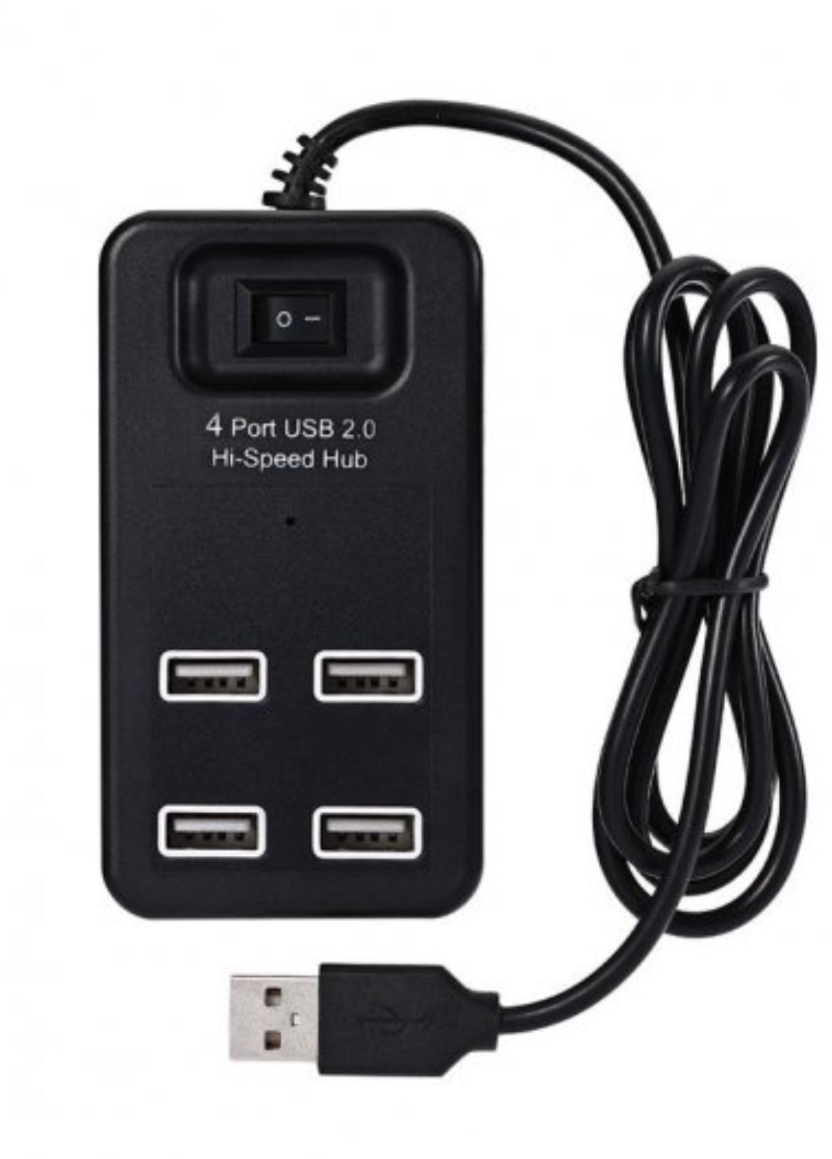 Хаб концентратор UKC на 4 порта USB 2.0 P-1601 Черный (95505)