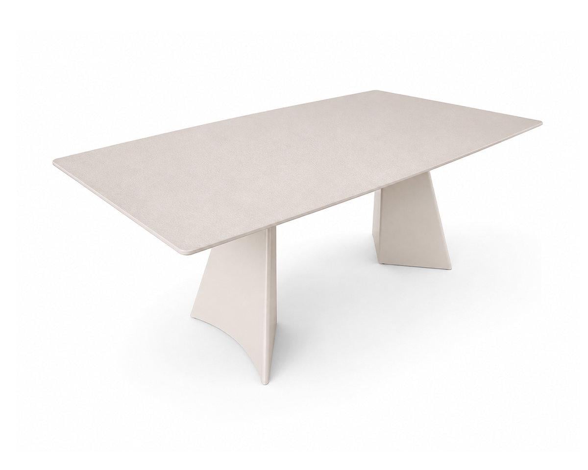 Стол обеденный раскладной Intarsio BRIXTON CERAMIC 160/240х90 см Светло-серый/Кашемир