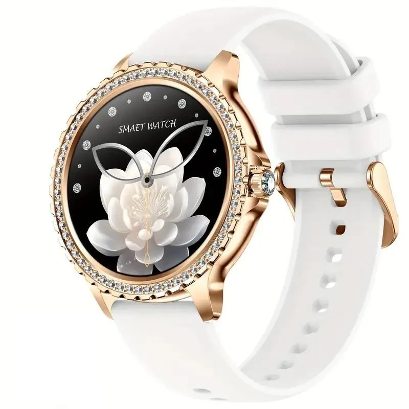 Смарт-годинник жіночий Lemfo AK38 Біле золото (X001FSBFQR)