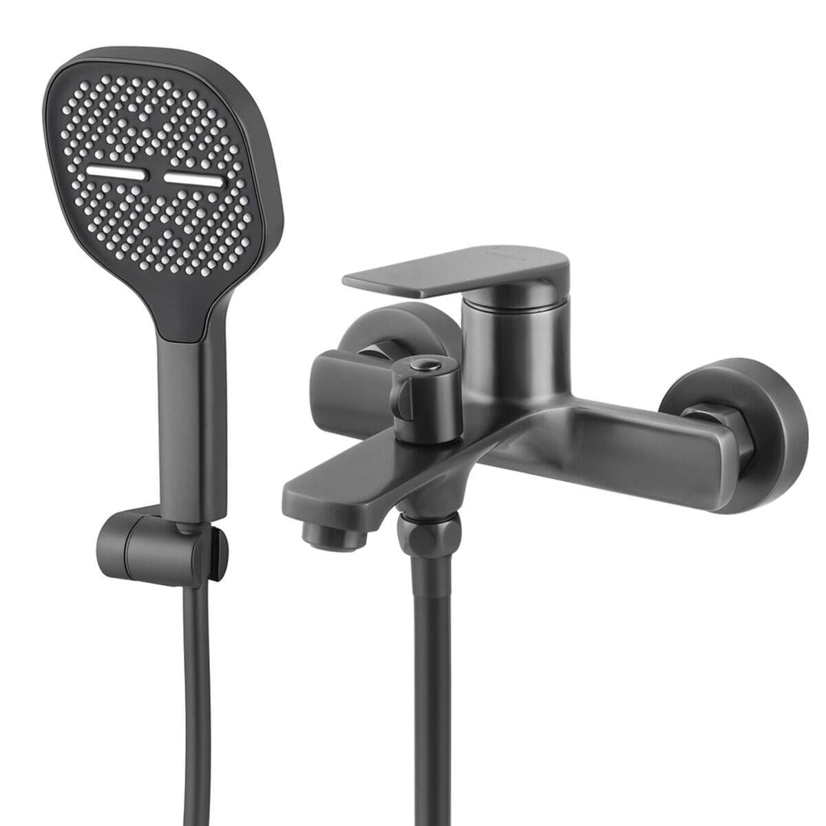 Смеситель для ванны Venta однорычажный с ручной лейкой Графит матовый (BA305KG) Смеситель для ванны Venta однорычажный с ручной лейкой Графит матовый (BA305KG)