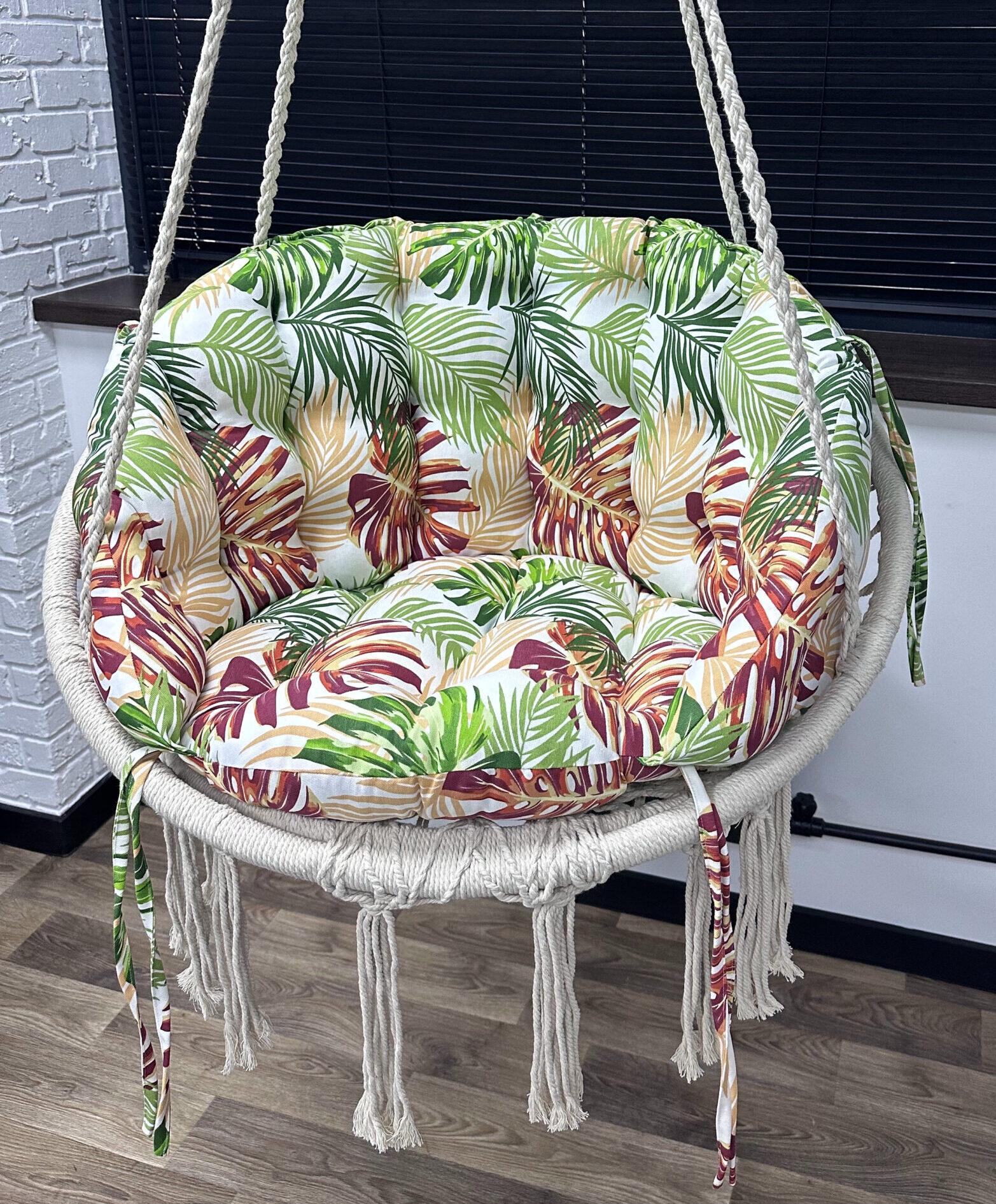 Подушка Comfort Home Tropical leaves для підвісної гойдалки 60х40 см