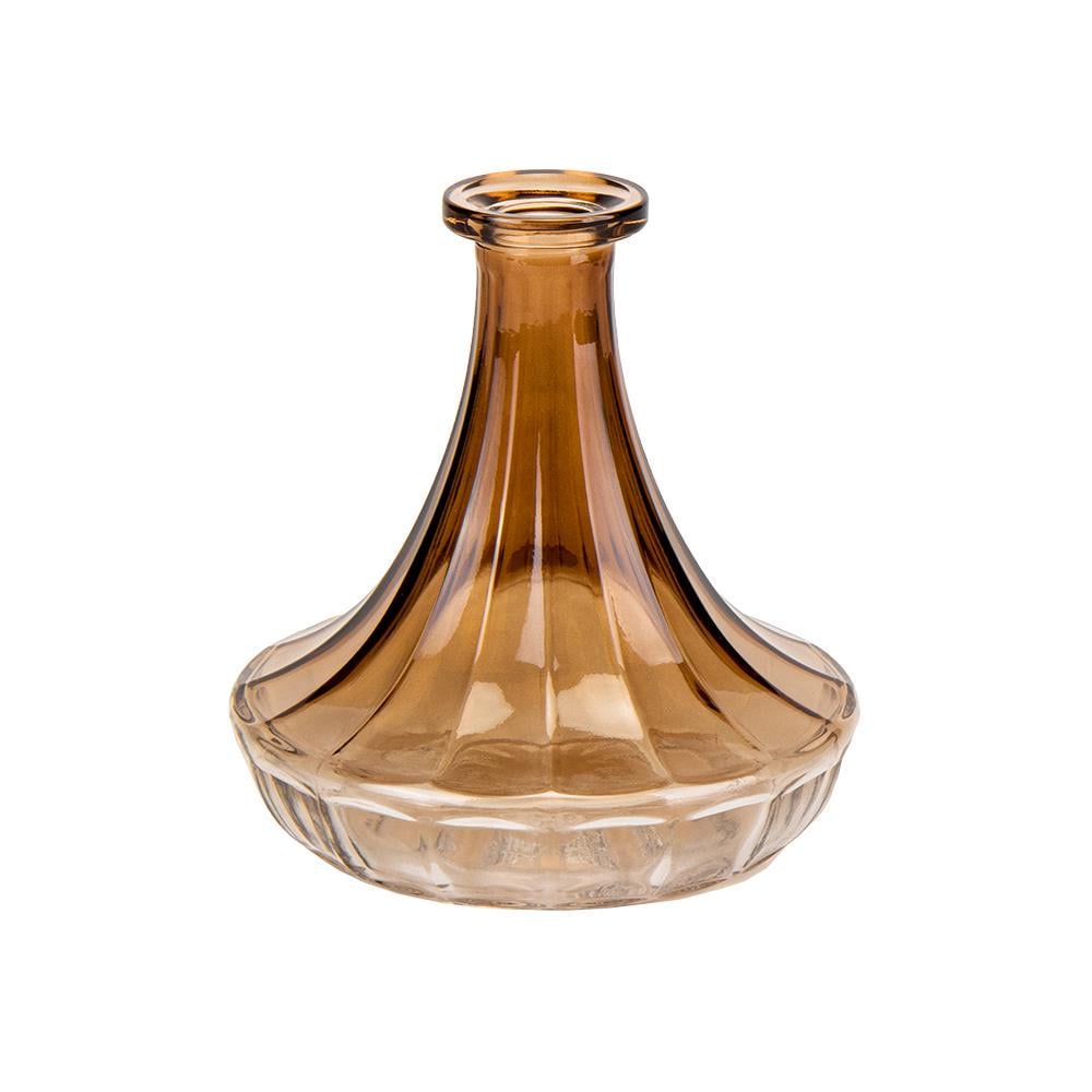 Ваза настольная стеклянная Light House Сияние 12 см Коричневый (8911-006А)