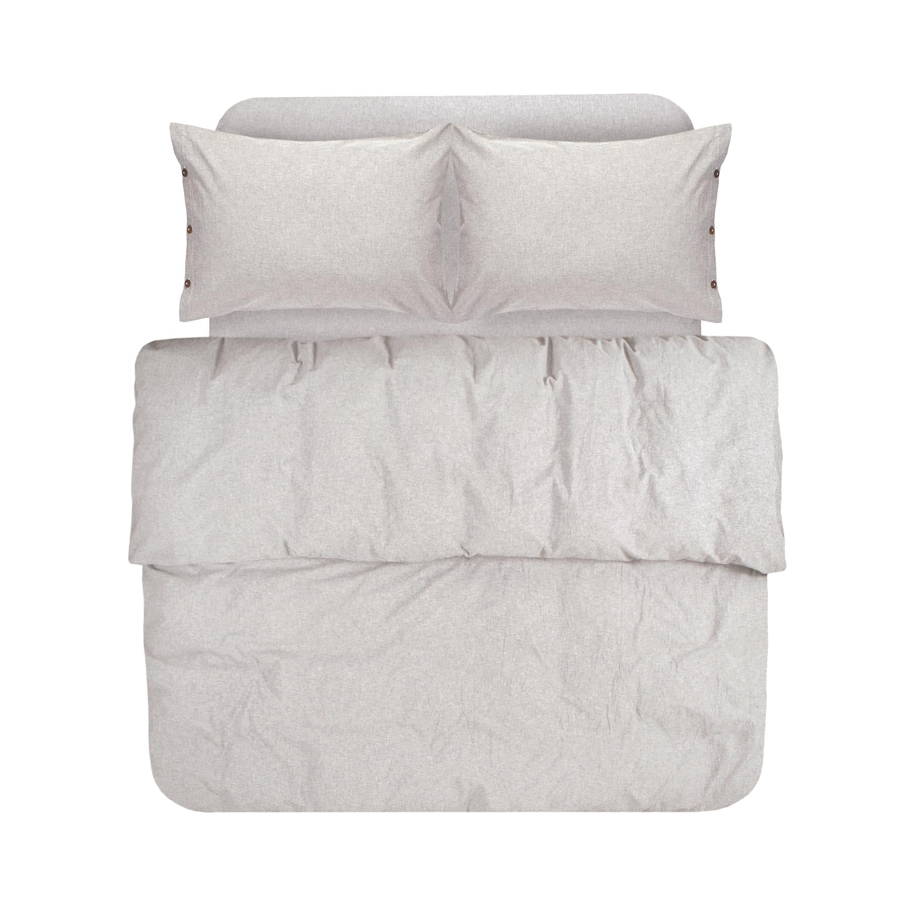 Комплект постельного белья Lotus Home Washed cotton Solid евро Kahve/Bej (svt-2000022335348)