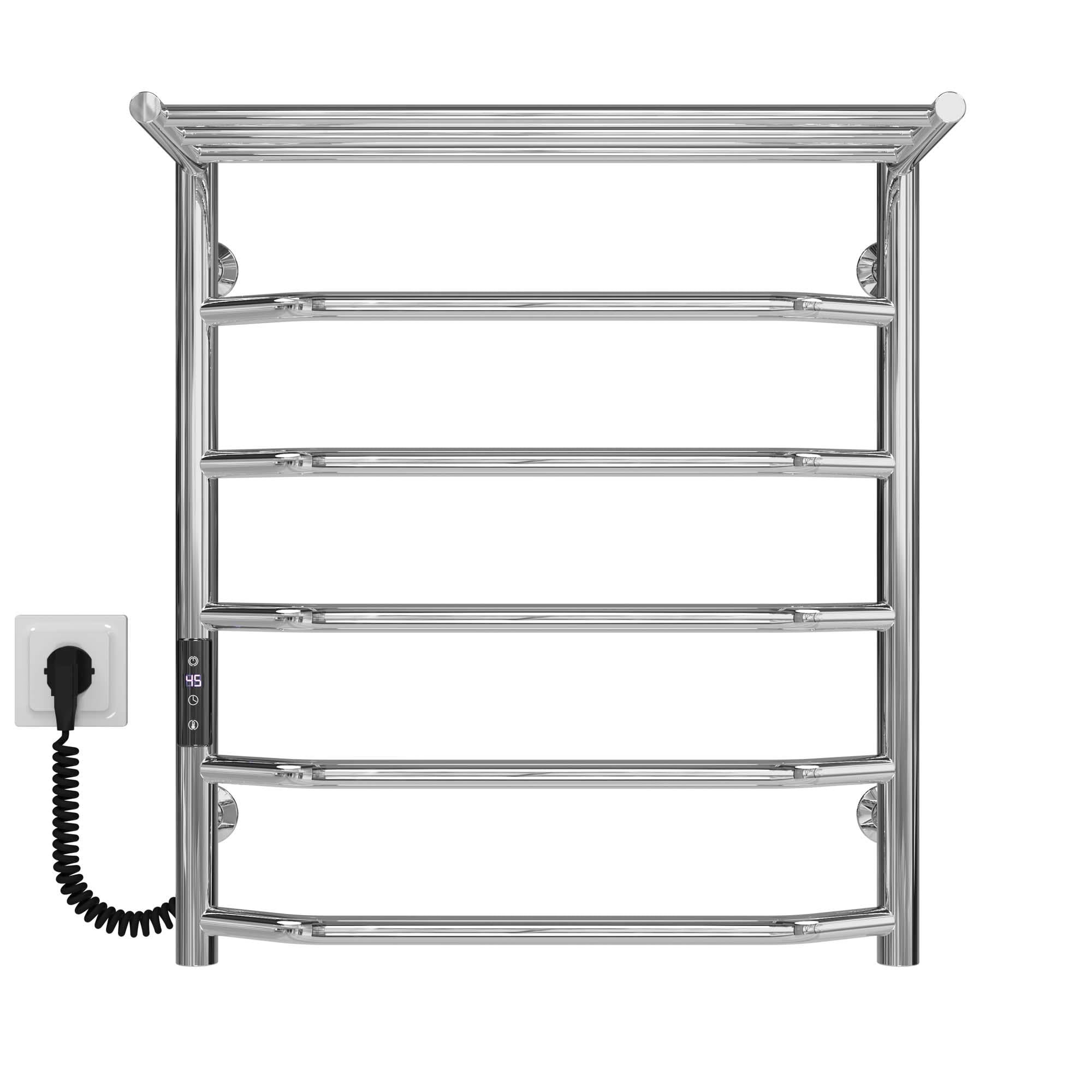 Полотенцесушитель электрический Deffi Трапеция П6 JD03 левое подключение нержавеющая сталь 500x600 мм Хром (C.TP.60.50.6.ECL1)