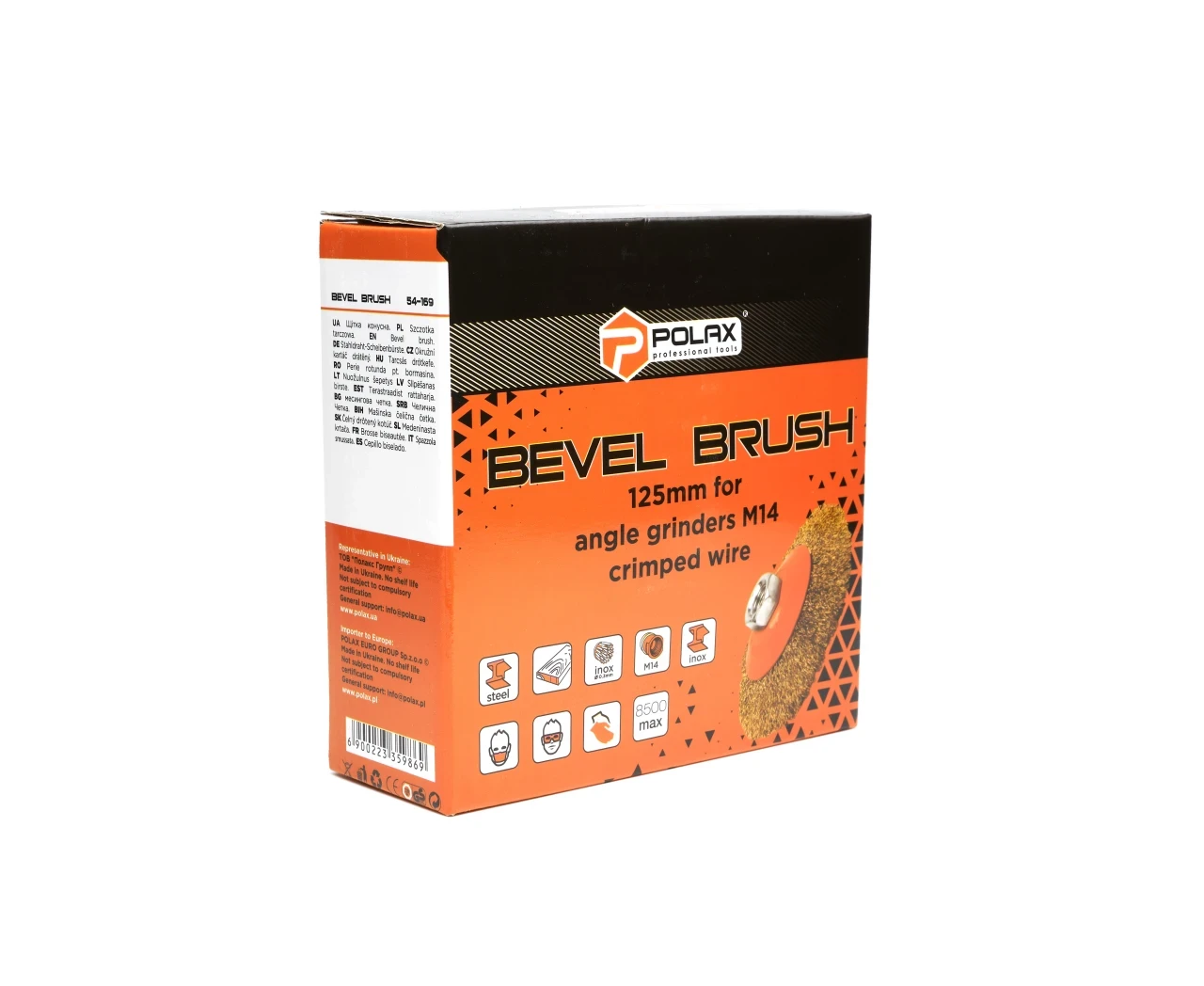 Щетка конусная для УШМ М14 рифленая 125 мм (27734126) - фото 2 Щетка конусная для УШМ М14 рифленая 125 мм (27734126) - фото 2