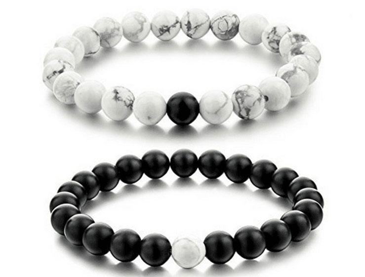 Браслет-резинка Primo Marble на руку 2 шт. Black/White (572454263)