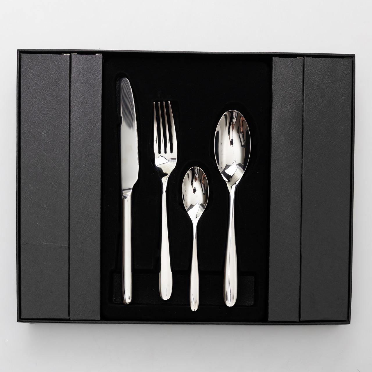 Набор столовых приборов на 6 персон 24 предмета Серебристый (6542)