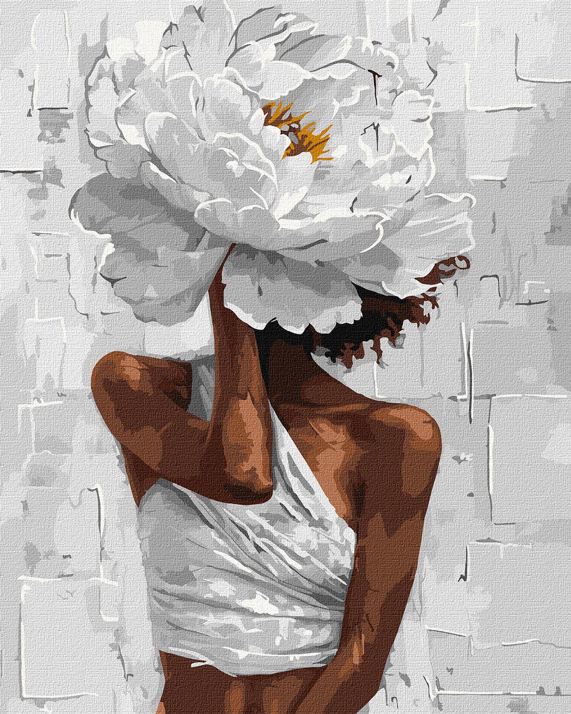 Набір для розпису по номерах Ideyka Квітковий образ 40x50 см (MTT-193142)