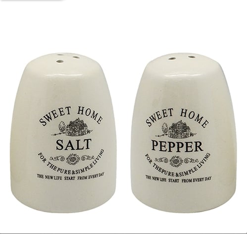 Набор для специй Глазурь соль/перец Stenson 6,5х6,5х8 см (MC2865)