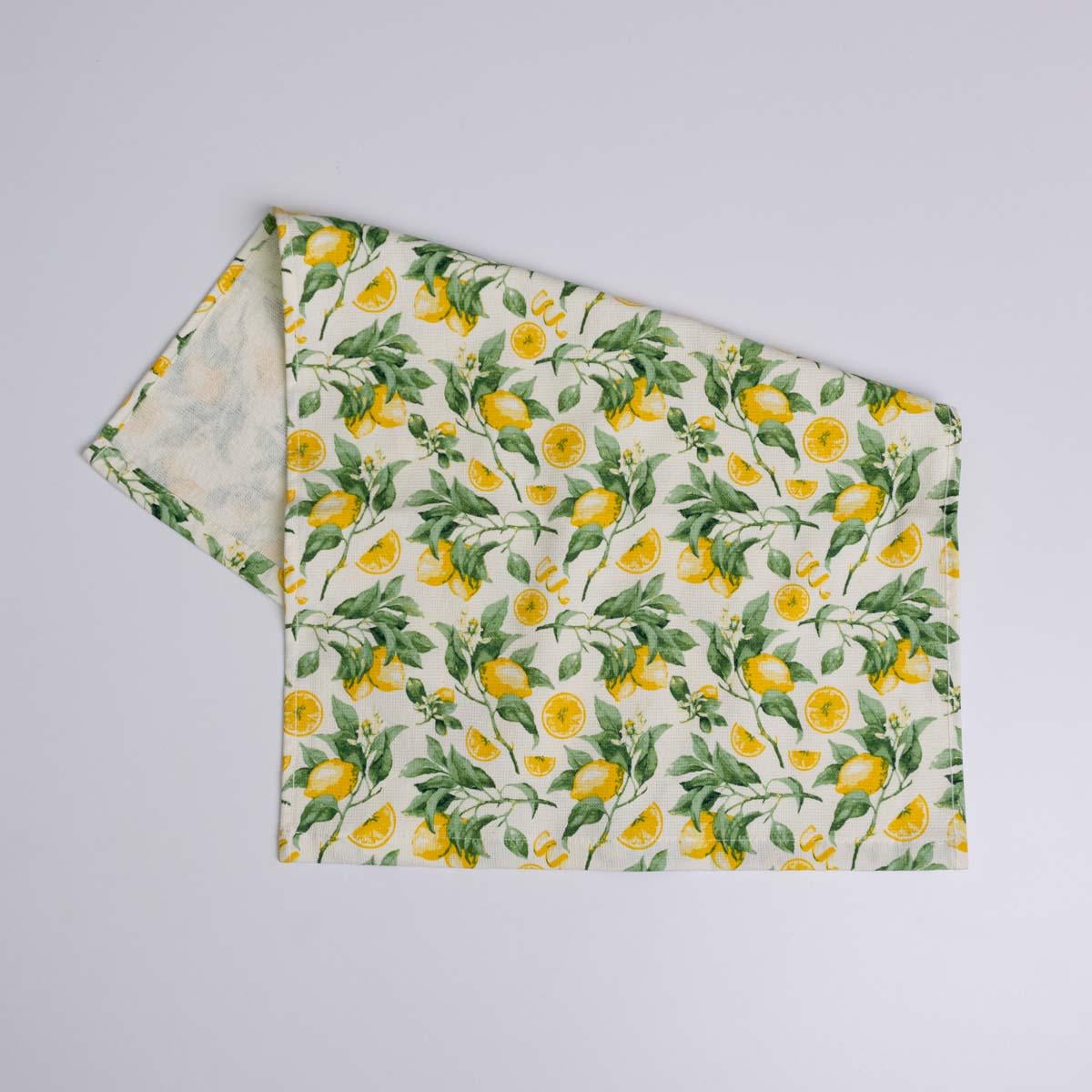 Кухонное полотенце махровое GM Textile Лимоны 300 г/м2 40х60 см Салатовый (rm300-60-lemon)